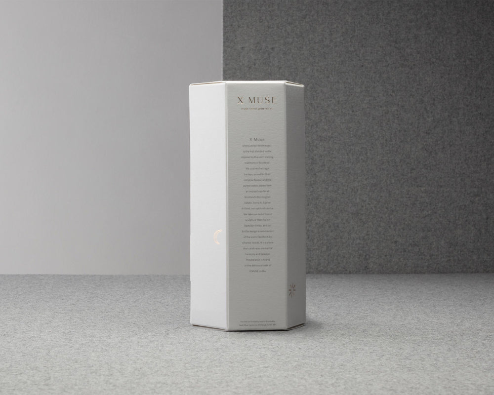gift box of X Muse heritage barley vodka